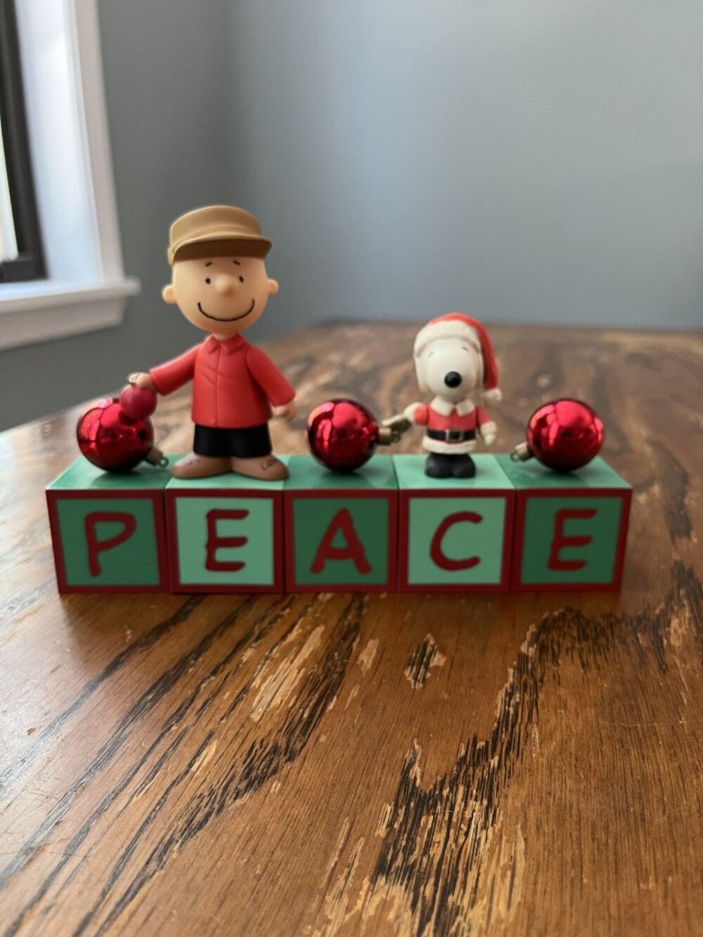 Vintage Christmas Peanuts Snoopy 60 Years Charlie Brown Peace blocks
